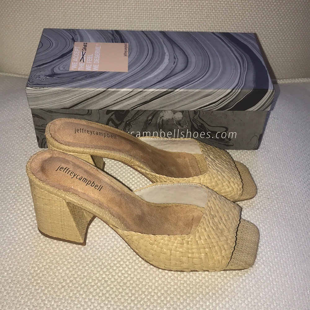 Jeffrey Campbell straw heel